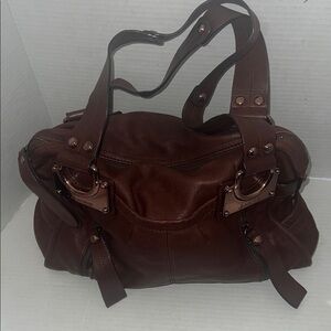 Vintage Y2K B. Makowsky Purse Leather Slouchy Tote Bag